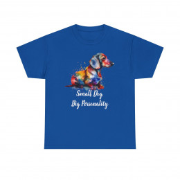 Dachshund - "Small Dog, Big Personality" t-shirt Unisex Heavy Cotton Tee