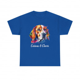 Beagle - "Curious and Clever" t-shirt Unisex Heavy Cotton Tee